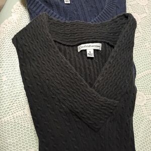 Croft & Barrow Women's Charcoal V-Neck Sweater